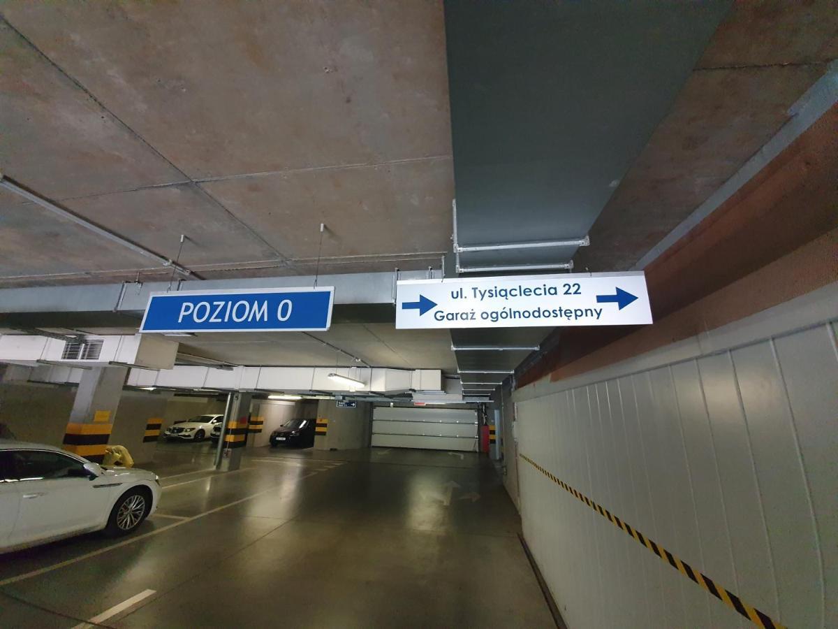 Apartament Wsrod 1000Cy Swiatel - Z Parkingiem W Hali Garazowej- Duzy Balkon Z Lezakami - Piekny Widok Noca Na Panorame Tysiaclecia カトヴィツェ エクステリア 写真