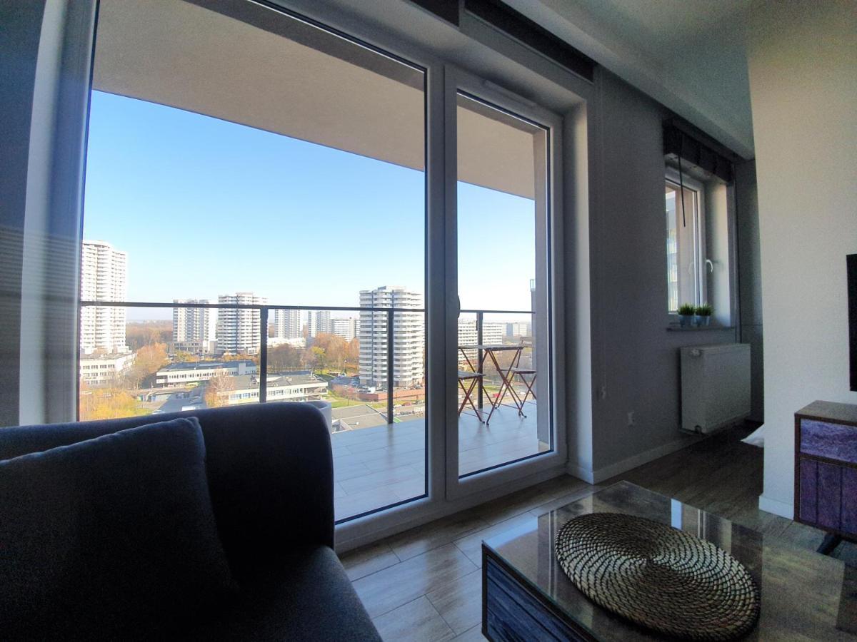 Apartament Wsrod 1000Cy Swiatel - Z Parkingiem W Hali Garazowej- Duzy Balkon Z Lezakami - Piekny Widok Noca Na Panorame Tysiaclecia カトヴィツェ エクステリア 写真